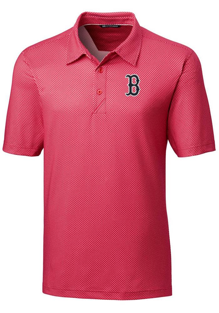 Boston Red Sox Cutter & Buck Forge Pencil Stripe Stretch Polo - White