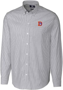 Cutter and Buck Denver Broncos Mens Charcoal Stretch Oxford Big and Tall Dress Shirt