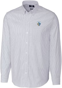 Cutter and Buck Los Angeles Chargers Mens Light Blue Stretch Oxford Big and Tall Dress Shirt