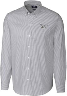 Cutter and Buck Philadelphia Eagles Mens Charcoal Historic Stretch Oxford Stripe Big and Tall Dr..