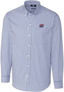 Cutter and Buck New York Giants Mens Blue Historic Easy Care Stretch Big and Tall Dress Shirt