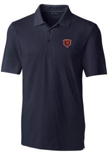 Cutter and Buck Chicago Bears Mens Navy Blue Forge Big and Tall Polos Shirt