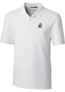 Cutter and Buck Cleveland Browns Mens White Forge Big and Tall Polos Shirt