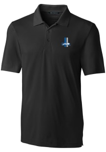 Cutter and Buck Detroit Lions Black Historic Forge Big and Tall Polo