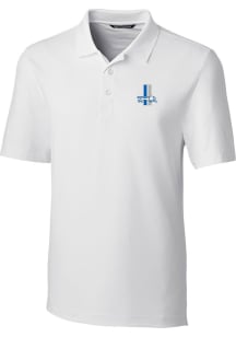 Cutter and Buck Detroit Lions White Historic Forge Big and Tall Polo