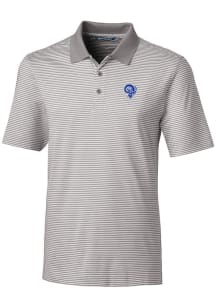 Cutter and Buck Los Angeles Rams Grey Historic Forge Tonal Stripe Big and Tall Polo