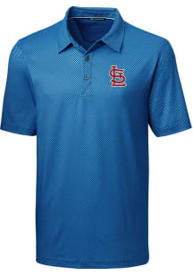 Cutter and Buck St Louis Cardinals Mens Navy Blue Pike Mini Pennant Short Sleeve Polo