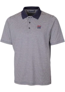 Cutter and Buck New York Giants Navy Blue Historic Forge Tonal Stripe Big and Tall Polo