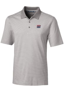 Cutter and Buck New York Giants Grey Historic Forge Tonal Stripe Big and Tall Polo