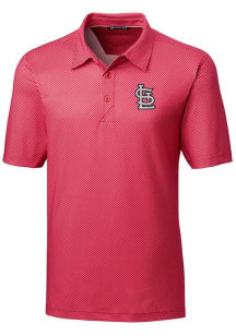 Cutter and Buck St Louis Cardinals Mens Red Pike Mini Pennant Short Sleeve Polo