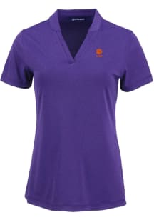 Cutter and Buck Clemson Tigers Womens Purple Alumni Forge Short Sleeve T-Shirt