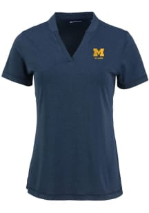 Michigan Wolverines Navy Blue Cutter and Buck Alumni Forge Short Sleeve T-Shirt