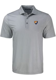 Illinois Fighting Illini Grey Cutter and Buck Vault Shadow Check Big and Tall Polo