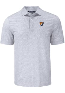 Illinois Fighting Illini Grey Cutter and Buck Vault Pike Flora Big and Tall Polo