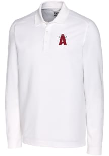 Cutter and Buck Los Angeles Angels Big and Tall White City Connect Advantage Pique Long Sleeve B..