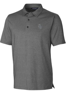 Cutter and Buck Chicago White Sox Mens Charcoal Forge Heathered Short Sleeve Polo