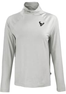 Cutter and Buck Houston Texans Womens Charcoal Mono Coastline Eco Funnel Neck Crew Sweatshirt