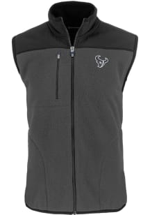 Cutter and Buck Houston Texans Mens Grey Mono Cascade Sherpa Sleeveless Jacket