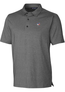 Cutter and Buck Toronto Blue Jays Mens Charcoal Forge Heathered Short Sleeve Polo
