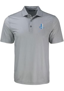 Cutter and Buck Detroit Lions Grey Historic Shadow Check Big and Tall Polo