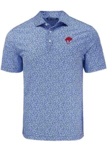 Cutter and Buck Buffalo Bills Blue Historic Pike Flora Big and Tall Polo