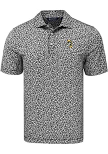 Cutter and Buck Green Bay Packers Black Historic Pike Flora Big and Tall Polo