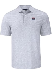 Cutter and Buck New York Giants Grey Historic Pike Flora Big and Tall Polo