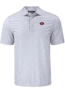Cutter and Buck San Francisco 49ers Grey Historic Pike Flora Big and Tall Polo