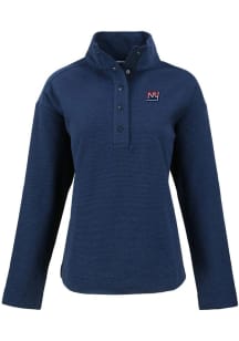 Cutter and Buck New York Giants Womens Navy Blue Historic Hunts Point Qtr Zip