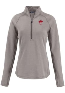 Cutter and Buck Buffalo Bills Womens Grey Historic Pehastin Qtr Zip