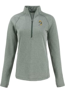 Cutter and Buck Green Bay Packers Womens Green Historic Pehastin Qtr Zip