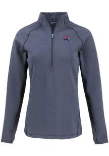 Cutter and Buck New York Giants Womens Navy Blue Historic Pehastin Qtr Zip