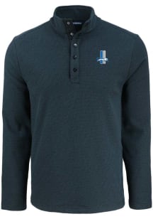 Cutter and Buck Detroit Lions Mens  Historic Hunts Point Long Sleeve Qtr Zip Pullover