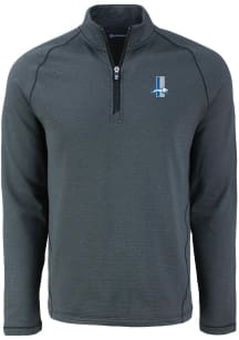 Cutter and Buck Detroit Lions Mens Black Historic Pehastin Long Sleeve Qtr Zip Pullover