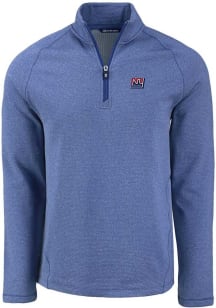 Cutter and Buck New York Giants Mens Blue Historic Pehastin Long Sleeve Qtr Zip Pullover