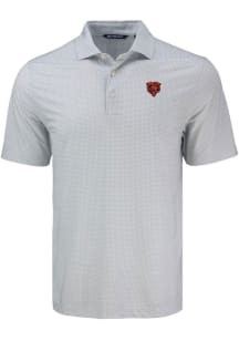 Cutter and Buck Chicago Bears Mens Grey Historic Pike Diamond Dot Short Sleeve Polo