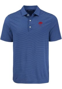 Cutter and Buck Buffalo Bills Mens Blue Historic Forge Eco Fine Line Short Sleeve Polo