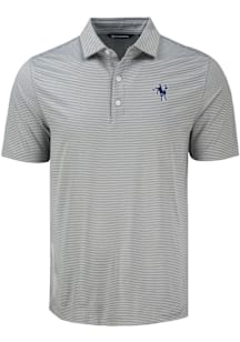 Cutter and Buck Indianapolis Colts Mens Grey Historic Forge Eco Fine Line Short Sleeve Polo