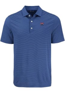 Cutter and Buck New York Giants Mens Blue Historic Forge Eco Fine Line Short Sleeve Polo