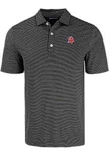Cutter and Buck Tampa Bay Buccaneers Mens Black Historic Forge Eco Fine Line Short Sleeve Polo