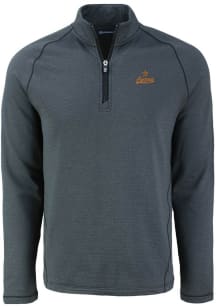 Cutter and Buck Houston Astros Mens Black Cooperstown Pehastin Long Sleeve Qtr Zip Pullover