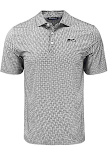 Cutter and Buck Seattle Seahawks Black Mono Pike Diamond Dot Big and Tall Polo