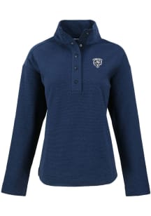 Cutter and Buck Chicago Bears Womens Navy Blue Mono Hunts Point 1/4 Zip Pullover