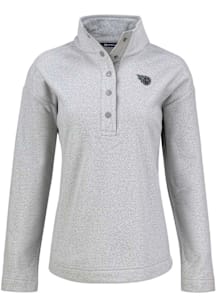 Cutter and Buck Tennessee Titans Womens Grey Mono Hunts Point Qtr Zip