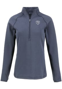 Cutter and Buck Chicago Bears Womens Navy Blue Mono Pehastin 1/4 Zip Pullover