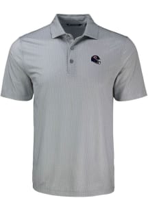 Cutter and Buck Chicago Bears Grey Helmet Shadow Check Big and Tall Polo