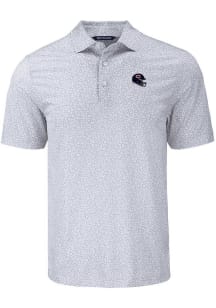Cutter and Buck Chicago Bears Grey Helmet Pike Flora Big and Tall Polo