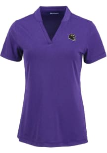 Cutter and Buck Baltimore Ravens Womens Purple Helmet Forge Short Sleeve T-Shirt