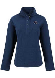 Cutter and Buck Chicago Bears Womens Navy Blue Helmet Hunts Point 1/4 Zip Pullover