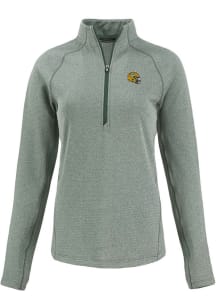 Cutter and Buck Green Bay Packers Womens Green Helmet Pehastin Qtr Zip